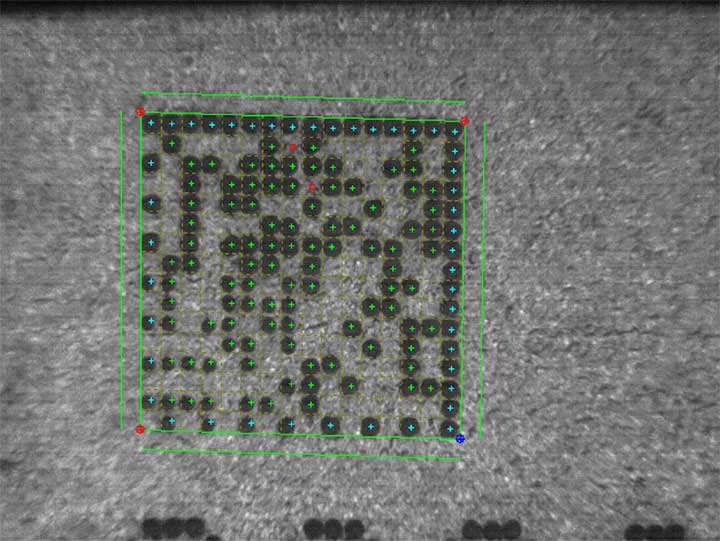 Phoenix decoder found , decoded and ran its verification for a dotpeen datamatrix code